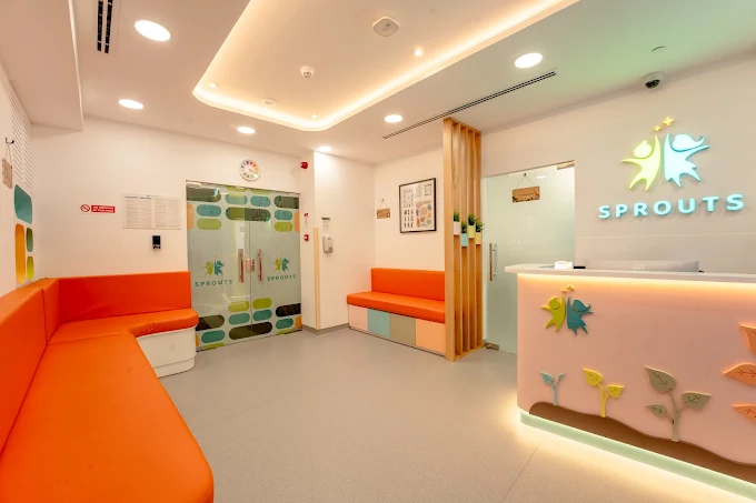Welcoming therapy space at Sprouts Speech Center
