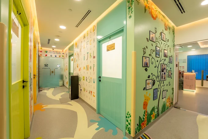 Bright therapy room at Sprouts
